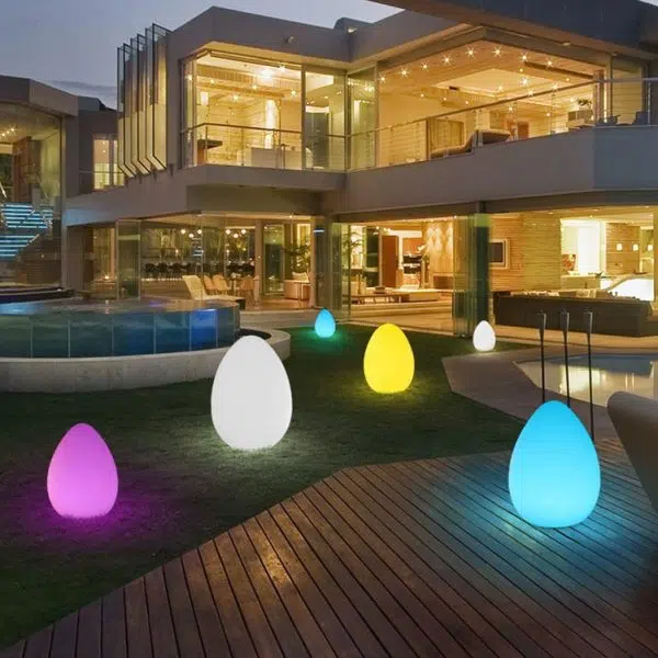 Modern Minimalist Solar Ambient Dinosaur Egg Waterproof PE LED Outdoor Light For Garden - Image 3