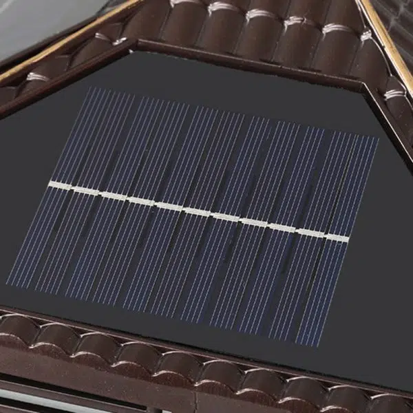 Traditional Chinese Square Patio Ruyi Solar Waterproof Glass Aluminum LED Outdoor Light For Garden - Image 8