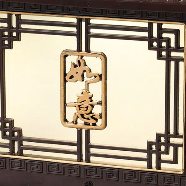 Traditional Chinese Square Patio Ruyi Solar Waterproof Glass Aluminum LED Outdoor Light For Garden - Image 18