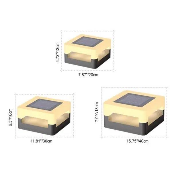 Modern Minimalist Square Waterproof PE Stainless Steel LED Outdoor Light For Garden - Image 4