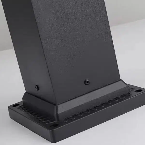 Modern Minimalist Rectangle Lattice Glass Aluminum 1-Light Landscape Lighting Outdoor Light For Garden - Image 8