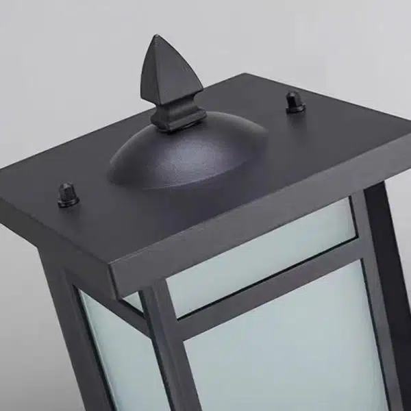 Modern Minimalist Rectangle Lattice Glass Aluminum 1-Light Landscape Lighting Outdoor Light For Garden - Image 7