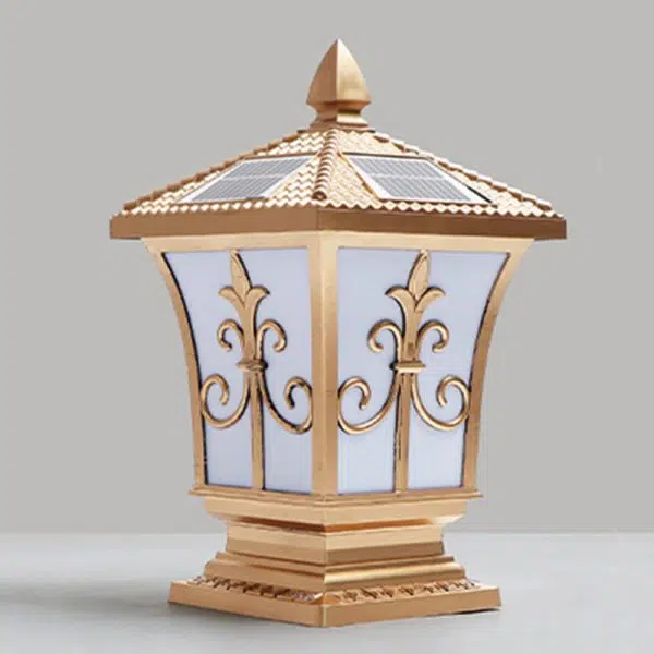 Traditional Chinese Square Column Solar Waterproof PC ABS LED Landscape Lighting Outdoor Light For Outdoor Patio - Image 17