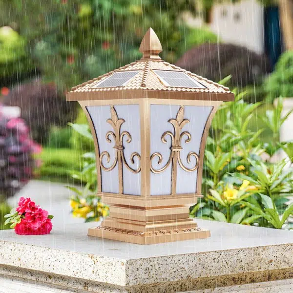Traditional Chinese Square Column Solar Waterproof PC ABS LED Landscape Lighting Outdoor Light For Outdoor Patio - Image 18