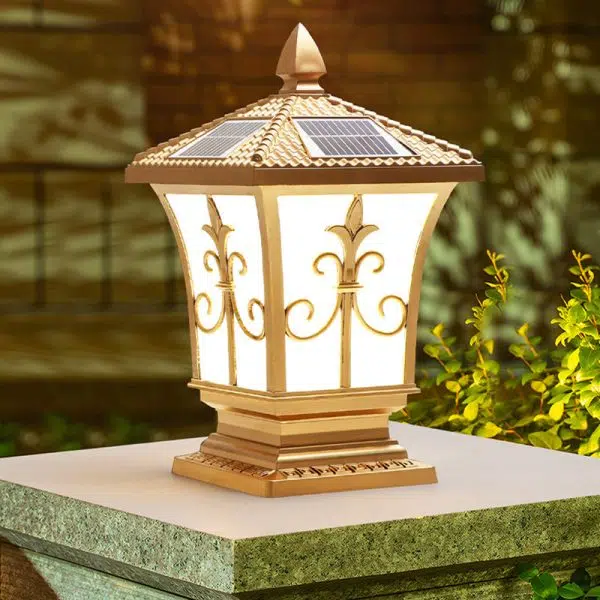 Traditional Chinese Square Column Solar Waterproof PC ABS LED Landscape Lighting Outdoor Light For Outdoor Patio - Image 11