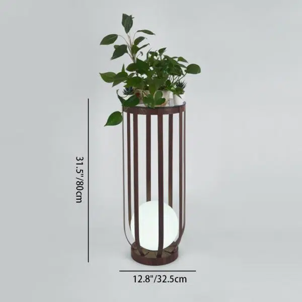 Modern Minimalist Round Skeleton Globe Waterproof PE Iron 1-Light Lawn Landscape Light For Garden - Image 5