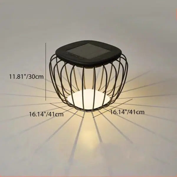 Modern Minimalist Hollow Square Solar Waterproof PE Iron LED Outdoor Landscape For Outdoor Patio - Image 4