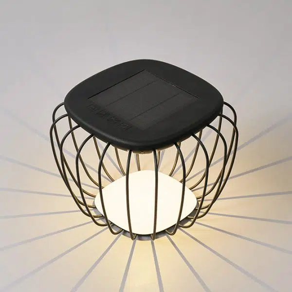 Modern Minimalist Hollow Square Solar Waterproof PE Iron LED Outdoor Landscape For Outdoor Patio - Image 13