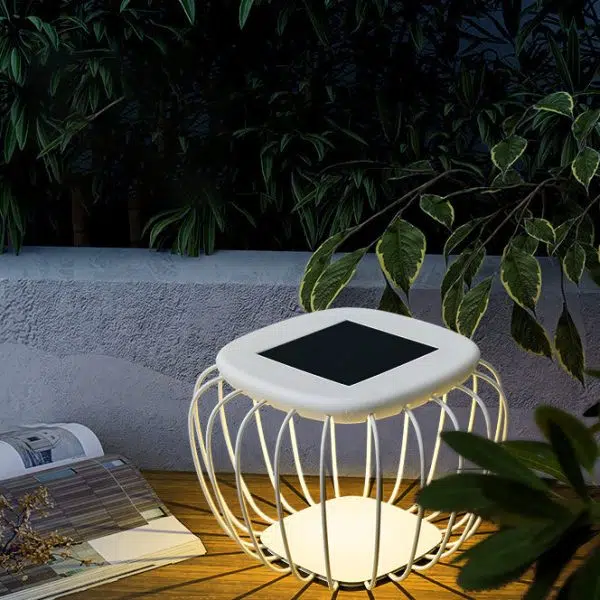 Modern Minimalist Hollow Square Solar Waterproof PE Iron LED Outdoor Landscape For Outdoor Patio - Image 10