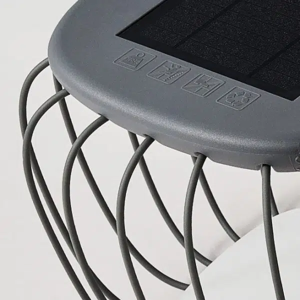 Modern Minimalist Hollow Square Solar Waterproof PE Iron LED Outdoor Landscape For Outdoor Patio - Image 5