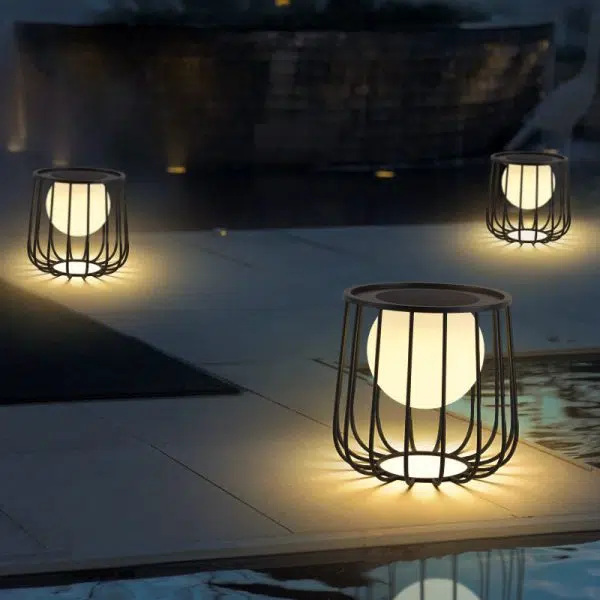 Modern Simplicity Openwork Round Orb Solar PE Stainless Steel LED Outdoor Landscape For Outdoor Patio - Image 16