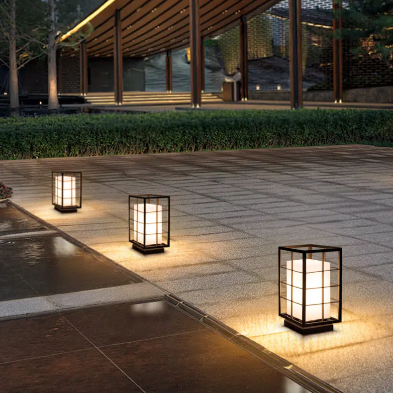 BS-Lighting-LW01334-10.jpg Modern Simplicity Rectangle Skeleton Square Acrylic Stainless Steel LED Outdoor Light Landscape Lighting For Garden - Image 1