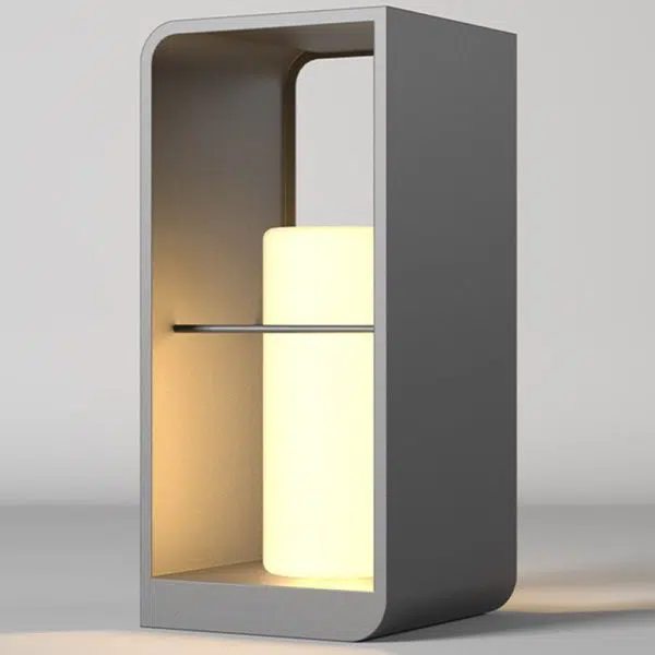 Modern Minimalist Rectangle Cylinder Solar Waterproof PE Hardware LED Outdoor Light For Garden - Image 15