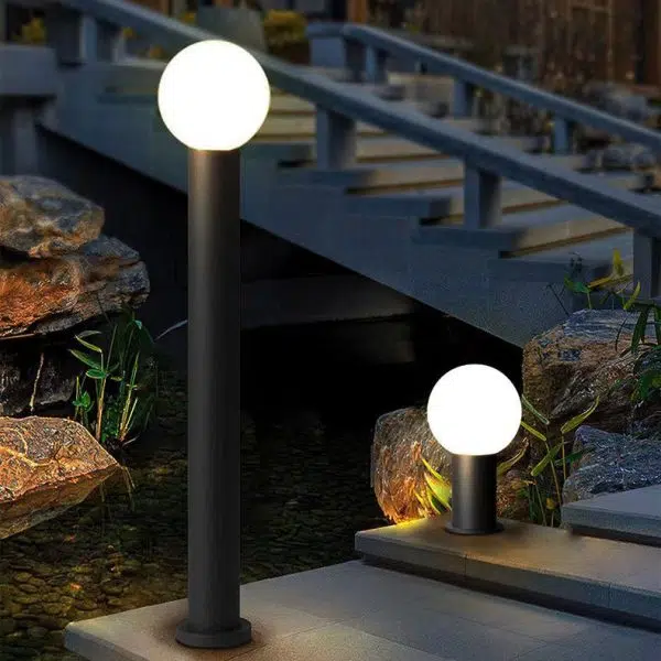 Modern Simplicity Waterproof Cylinder Ball Aluminium PC LED Landscape Lighting Outdoor Light For Garden - Image 5