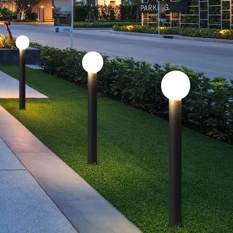 BS-Lighting-LX01096-16.jpg Modern Simplicity Waterproof Cylinder Ball Aluminium PC LED Landscape Lighting Outdoor Light For Garden - Image 1