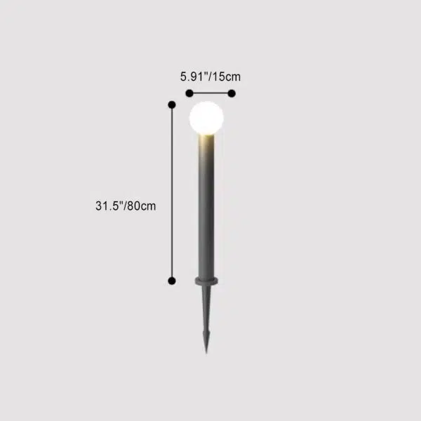 Modern Simplicity Waterproof Cylinder Ball Aluminium PC LED Landscape Lighting Outdoor Light For Garden - Image 9