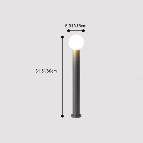 Modern Simplicity Waterproof Cylinder Ball Aluminium PC LED Landscape Lighting Outdoor Light For Garden - Image 8