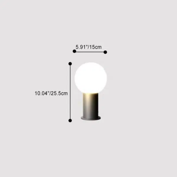 Modern Simplicity Waterproof Cylinder Ball Aluminium PC LED Landscape Lighting Outdoor Light For Garden - Image 6