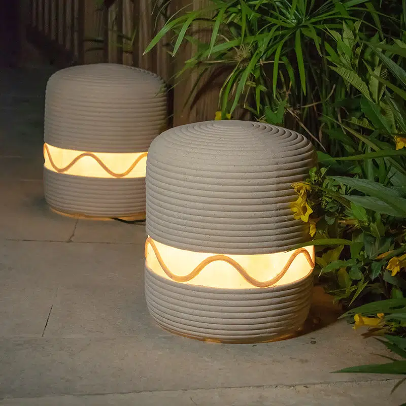 BS-Lighting-LX01247-2-26953046-09c9-4ba6-aede-308097ab9aed.jpg Traditional Japanese Solar Waterproof Resin Cylinder LED Landscape Lighting Outdoor Light For Garden - Image 1