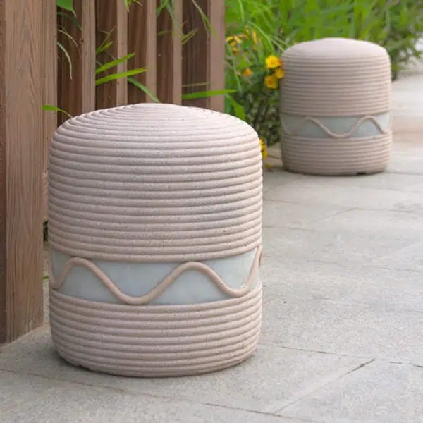 Traditional Japanese Solar Waterproof Resin Cylinder LED Landscape Lighting Outdoor Light For Garden - Image 15