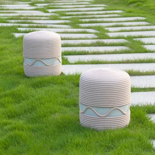 Traditional Japanese Solar Waterproof Resin Cylinder LED Landscape Lighting Outdoor Light For Garden - Image 14