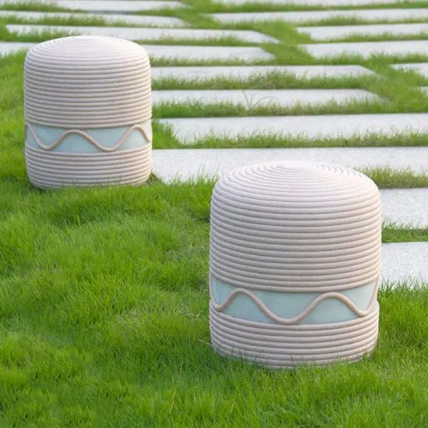 Traditional Japanese Solar Waterproof Resin Cylinder LED Landscape Lighting Outdoor Light For Garden - Image 16