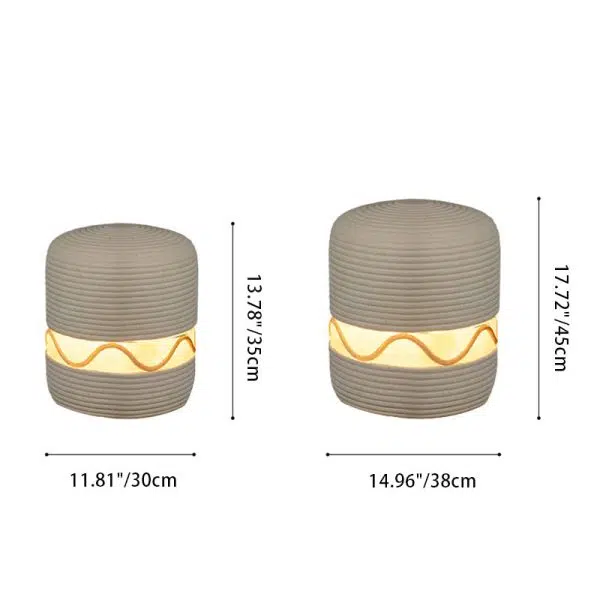 Traditional Japanese Solar Waterproof Resin Cylinder LED Landscape Lighting Outdoor Light For Garden - Image 6