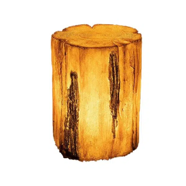 Modern Art Deco Solar Waterproof Resin Fiberglass Cylinder Tree Stump Wood Grain LED Landscape Lighting Outdoor Light For Garden - Image 23
