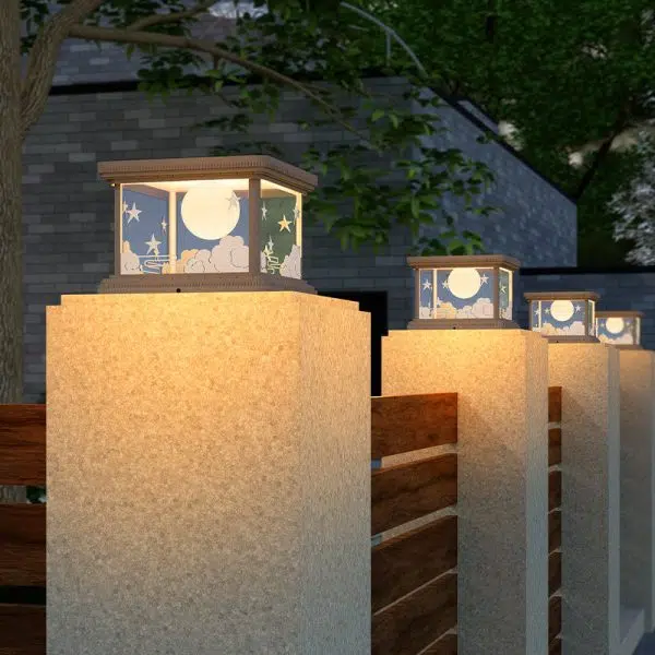 Modern Simplicity Waterproof Square Cube Sky Aluminum PE Acrylic LED Landscape Lighting Outdoor Light For Garden - Image 2