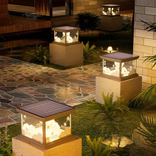 Modern Simplicity Waterproof Square Cube Sky Aluminum PE Acrylic LED Landscape Lighting Outdoor Light For Garden - Image 8