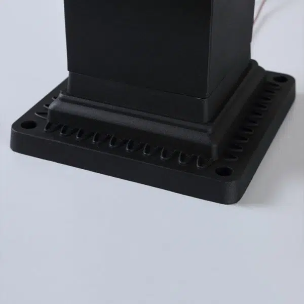 Traditional Chinese Waterproof Iron Glass Column Square 1-Light Landscape Lighting Outdoor Light For Garden - Image 12