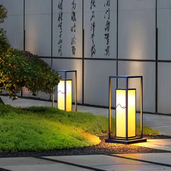 Traditional Chinese Solar Waterproof Stainless Steel Acrylic Cylinder Imitation Marble LED Landscape Lighting Outdoor Light For Garden - Image 17