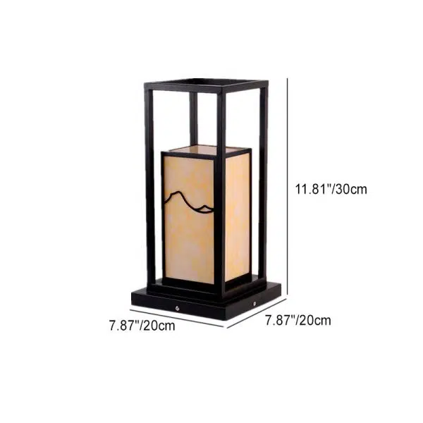 Traditional Chinese Solar Waterproof Stainless Steel Acrylic Cylinder Imitation Marble LED Landscape Lighting Outdoor Light For Garden - Image 6