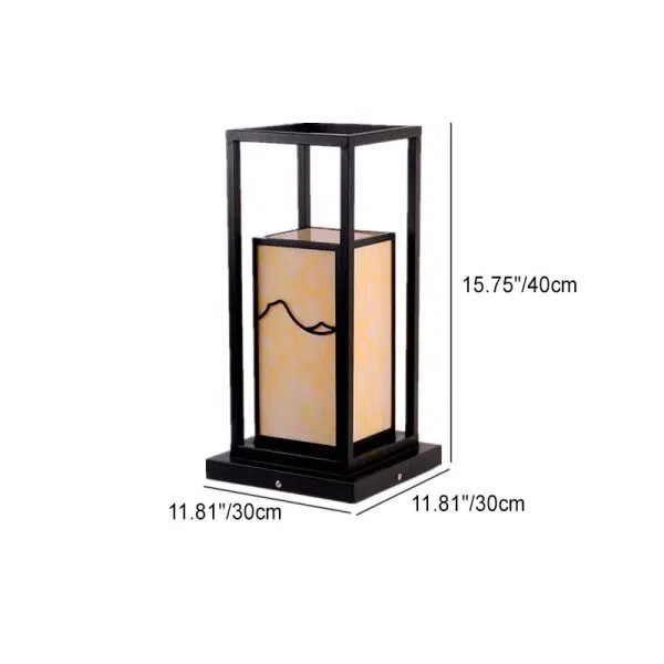 Traditional Chinese Solar Waterproof Stainless Steel Acrylic Cylinder Imitation Marble LED Landscape Lighting Outdoor Light For Garden - Image 8