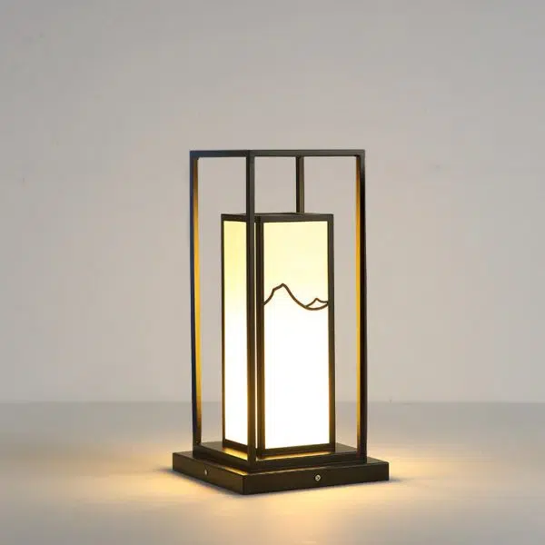 Traditional Chinese Solar Waterproof Stainless Steel Acrylic Cylinder Imitation Marble LED Landscape Lighting Outdoor Light For Garden - Image 13