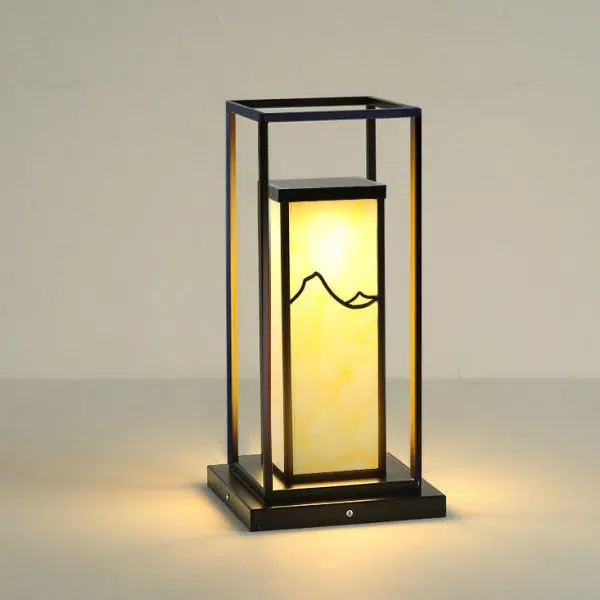 Traditional Chinese Solar Waterproof Stainless Steel Acrylic Cylinder Imitation Marble LED Landscape Lighting Outdoor Light For Garden - Image 12