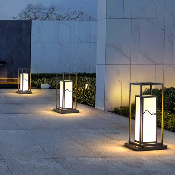 Traditional Chinese Solar Waterproof Stainless Steel Acrylic Cylinder Imitation Marble LED Landscape Lighting Outdoor Light For Garden - Image 15