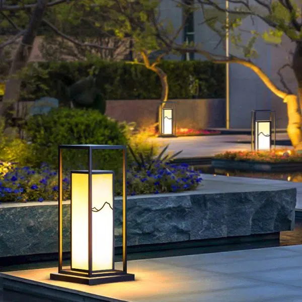 Traditional Chinese Solar Waterproof Stainless Steel Acrylic Cylinder Imitation Marble LED Landscape Lighting Outdoor Light For Garden - Image 16