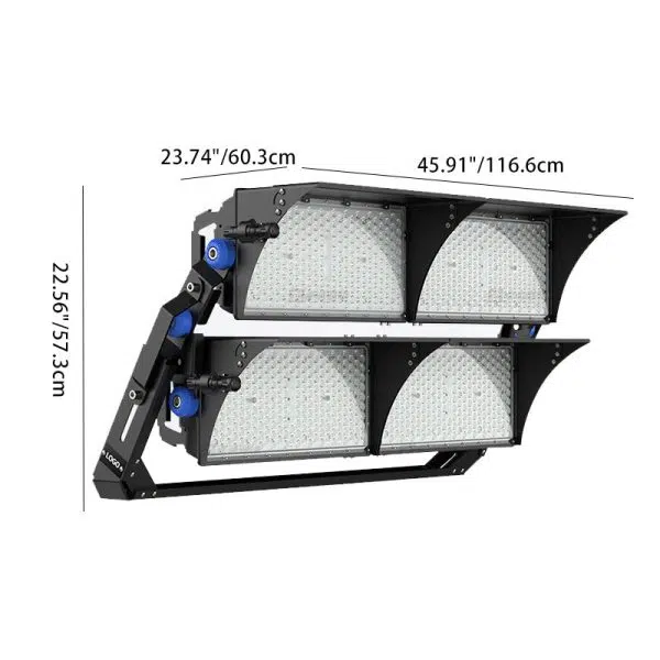 Contemporary Industrial Waterproof Aluminum Rectangular Rotatable High Power LED Outdoor Light For Outdoor Patio - Image 9