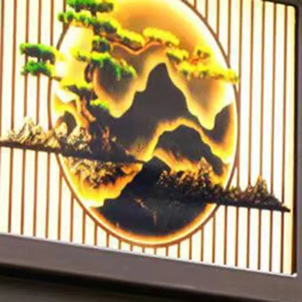 Traditional Chinese Solar Waterproof Aluminum PC Glass Pine Tree Square Cylinder LED Landscape Lighting Outdoor Light For Outdoor Patio - Image 8