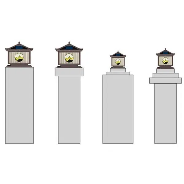 Traditional Chinese Solar Waterproof Aluminum PC Glass Pine Tree Square Cylinder LED Landscape Lighting Outdoor Light For Outdoor Patio - Image 13