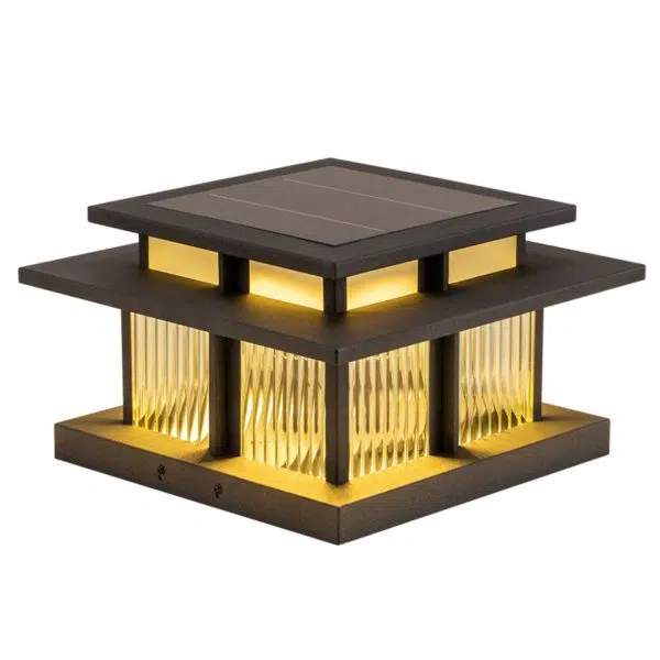 Modern Minimalist Solar Waterproof Square Cylinder Aluminum Alloy Glass LED Landscape Lighting Outdoor Light For Outdoor Patio - Image 15