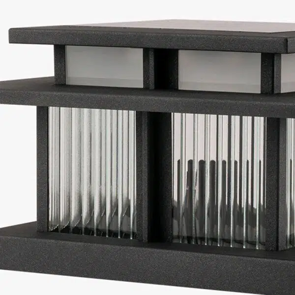 Modern Minimalist Solar Waterproof Square Cylinder Aluminum Alloy Glass LED Landscape Lighting Outdoor Light For Outdoor Patio - Image 8