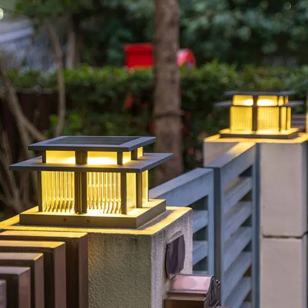 Modern Minimalist Solar Waterproof Square Cylinder Aluminum Alloy Glass LED Landscape Lighting Outdoor Light For Outdoor Patio - Image 4