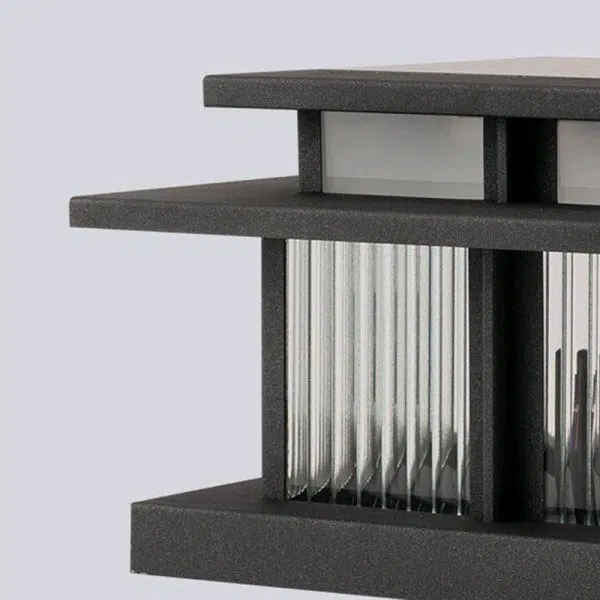 Modern Minimalist Solar Waterproof Square Cylinder Aluminum Alloy Glass LED Landscape Lighting Outdoor Light For Outdoor Patio - Image 9