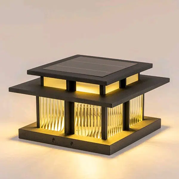Modern Minimalist Solar Waterproof Square Cylinder Aluminum Alloy Glass LED Landscape Lighting Outdoor Light For Outdoor Patio - Image 14