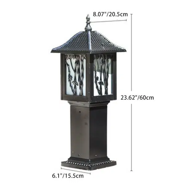 Traditional European Solar Waterproof Aluminum Cylinder Bamboo 1-Light Landscape Lighting Outdoor Light For Garden - Image 5