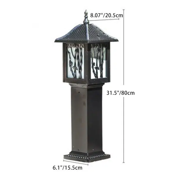 Traditional European Solar Waterproof Aluminum Cylinder Bamboo 1-Light Landscape Lighting Outdoor Light For Garden - Image 6
