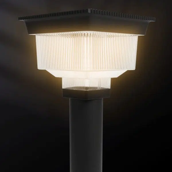 Modern Simplicity Solar Waterproof Aluminum PC Square Cylinder Pinstripe LED Landscape Lighting Outdoor Light For Garden - Image 10