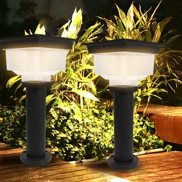 Modern Simplicity Solar Waterproof Aluminum PC Square Cylinder Pinstripe LED Landscape Lighting Outdoor Light For Garden - Image 11